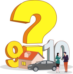 楼市车市金九银十概念插画