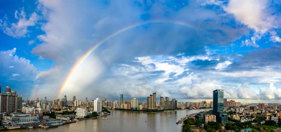 中国广东省广州市荔湾区白鹅潭彩虹