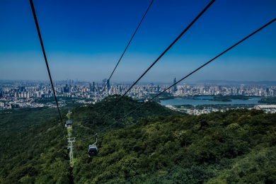 江苏省南京市紫金山索道缆车交通工具