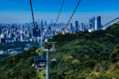江苏省南京市紫金山索道缆车交通工具