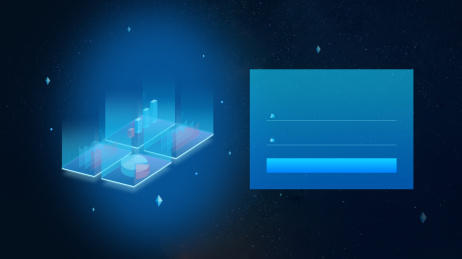 科技感FUI软件系统登录页面