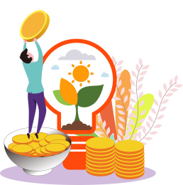 基金类理财产品金融插画