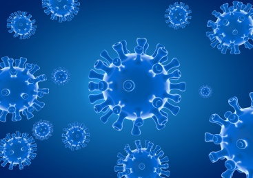 新型冠状病毒 蓝色