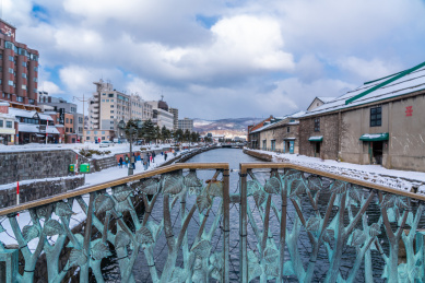 日本小樽运河风景