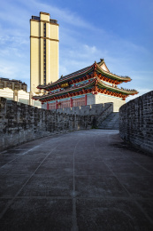 中国广东省惠州市朝京门都市风光