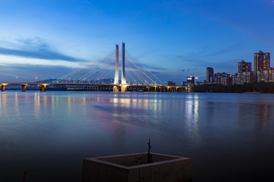 中国广东省惠州市合生大桥夜景风光
