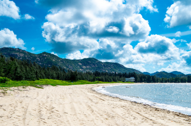 广东省台山市下塘湾的海边沙滩