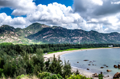 广东省台山市下塘湾高山上的广阔视野