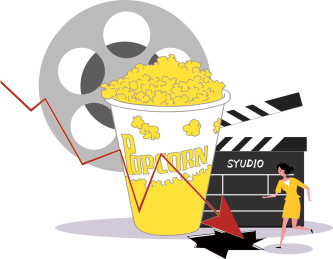 电影产业概念插画