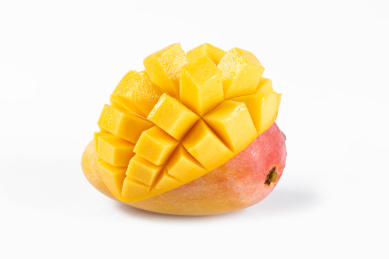 新鲜芒果贵妃芒白底