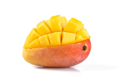 新鲜芒果贵妃芒白底