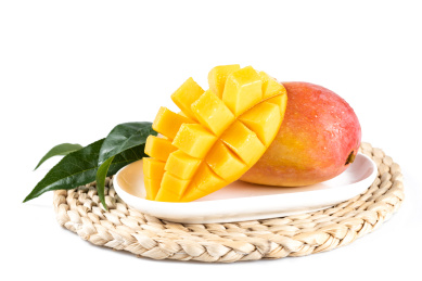 新鲜芒果贵妃芒白底