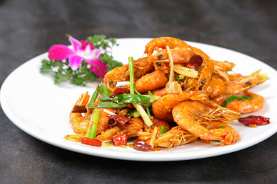 中餐美食-热菜-宫保虾球