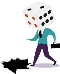 家庭赌博概念插画