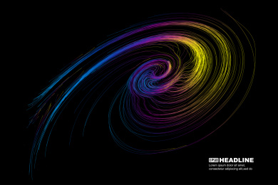 多彩的螺旋线抽象图形纹理背景。