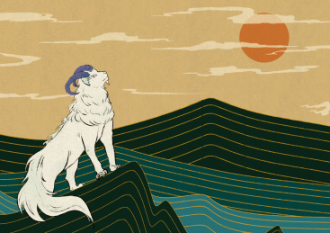 站在山顶的白泽