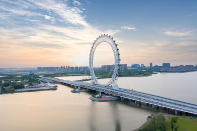 山东省潍坊渤海湾无轴摩天轮渤海之眼