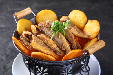 中餐美食-东北菜-小黄鱼贴饼子