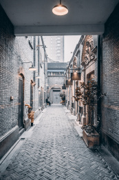 上海石库门建筑夜景
