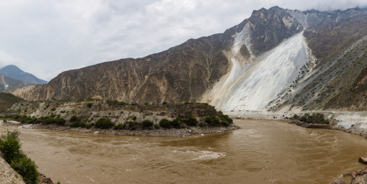 中国西藏灵芝察隅丙察察公路大流沙