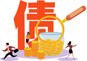 债券债务违约金融概念插画