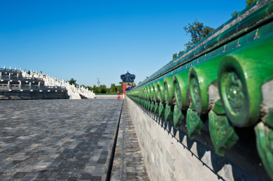  天坛的绿色琉璃瓦