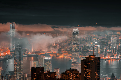 中国香港夜景