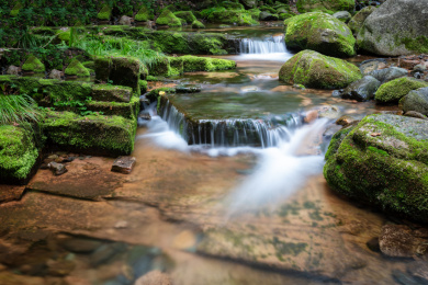 辽宁本溪桓仁枫林谷溪流风光