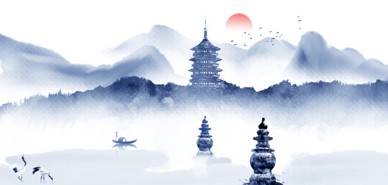 杭州西湖地标建筑