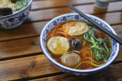 中国江苏南京灵谷寺出名的素面