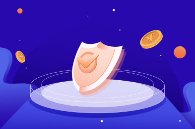 卡通手绘医疗安全保卫盾牌保险插画