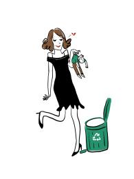 分手把渣男扔进垃圾桶