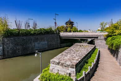 江苏省南京市十里秦淮河西水关小桥建筑