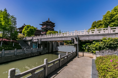江苏省南京市十里秦淮河西水关小桥建筑