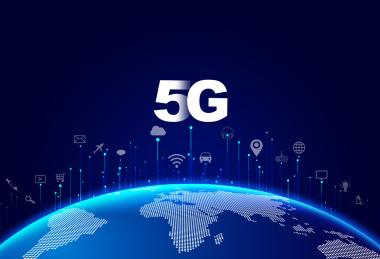 数码地球发射5G信号适用于各种场景图标。