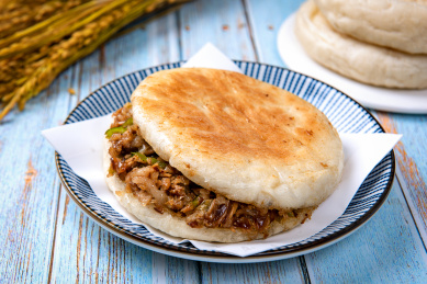 中国陕西特色美食肉夹馍