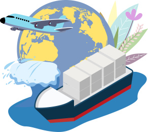 外贸金融经济概念插画