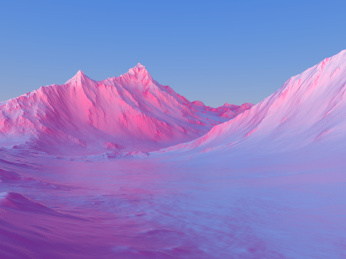 3D地貌山谷紫色背景