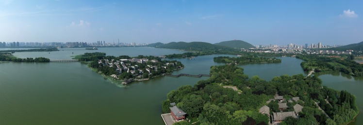 中国江苏徐州市云龙湖小南湖航拍