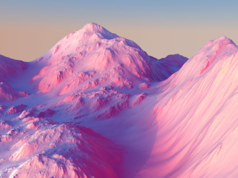 3D地貌山谷紫色背景