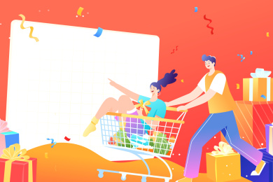 购物的人矢量插画