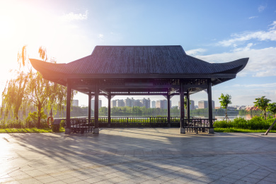 中国广东省东莞市华阳湖湿地公园风光