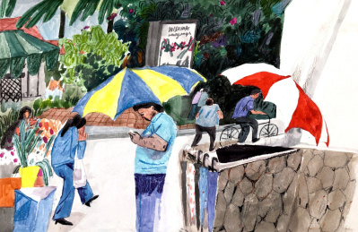 街头售卖的小贩们