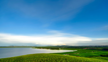 中国河北省张家口地区沽源县天鹅湖景区风光
