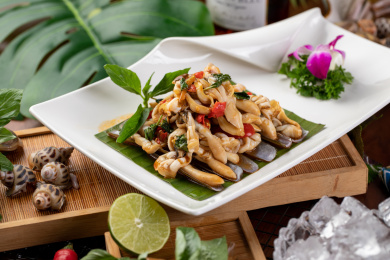 海鲜美食圣子螺装盘