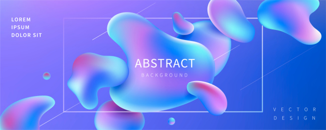 流体全息色横幅设计