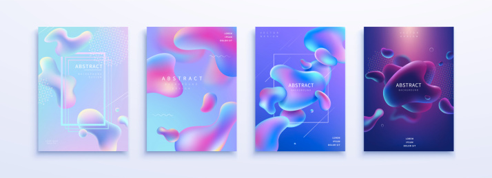 流体全息色传单集合设计