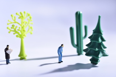 微缩场景摄影，人与野生动物的和谐共存