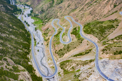 中国新疆的独库公路