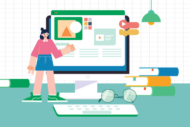 人物办公插画场景